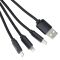 3in1 long cable with illuminated logo for engraving, W201TG