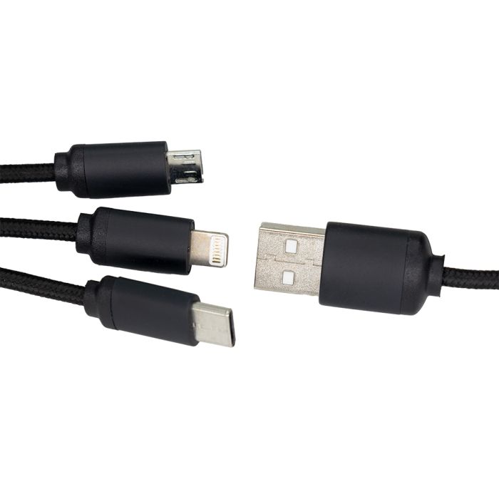 3in1 long cable with illuminated logo for engraving, W201TG