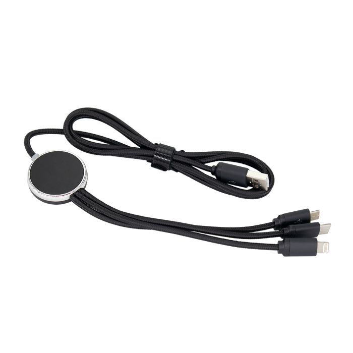 3in1 long cable with illuminated logo for engraving, W201TG
