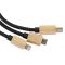 3-in-1 cable with illuminated logo in a wooden casing, LH-ZMU06