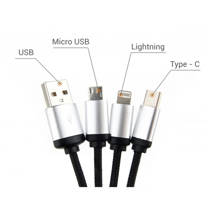 3in1 cable with enlighted logo for engraving, RXD-368