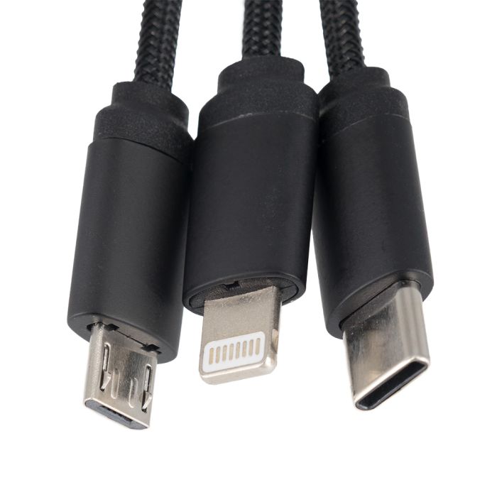 Cable 3in1 with illuminated logo - LH-ZM04