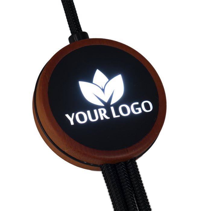 Cable 3in1 with illuminated logo - LH-ZM04