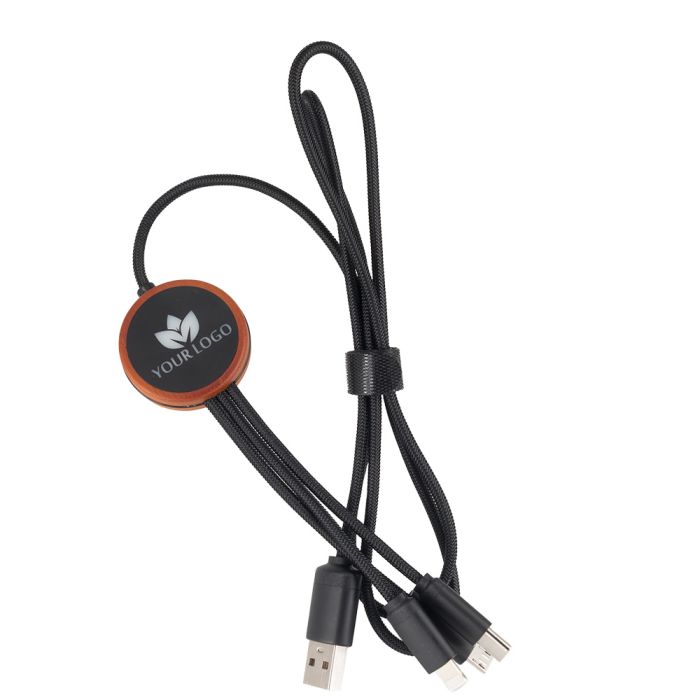 Cable 3in1 with illuminated logo - LH-ZM04
