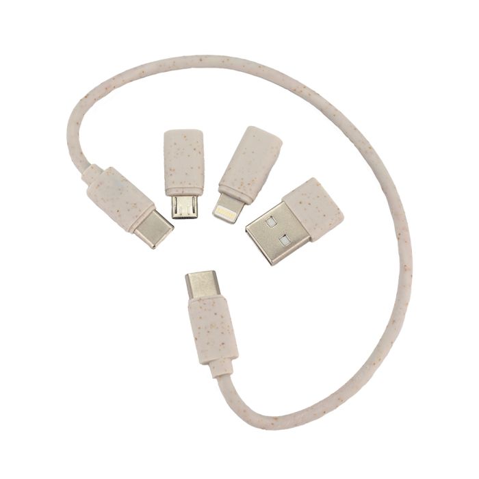 4in1 cable in wooden case, LH-ZM01