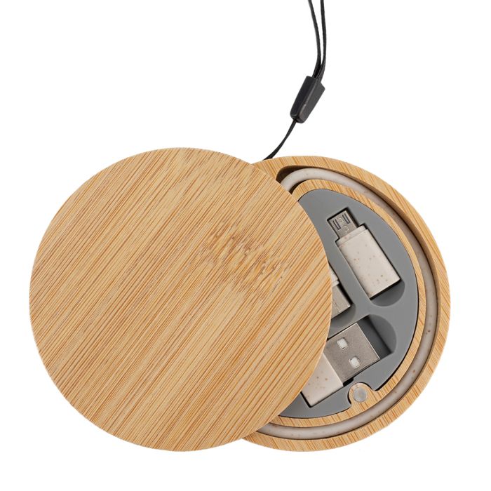 4in1 cable in wooden case, LH-ZM01