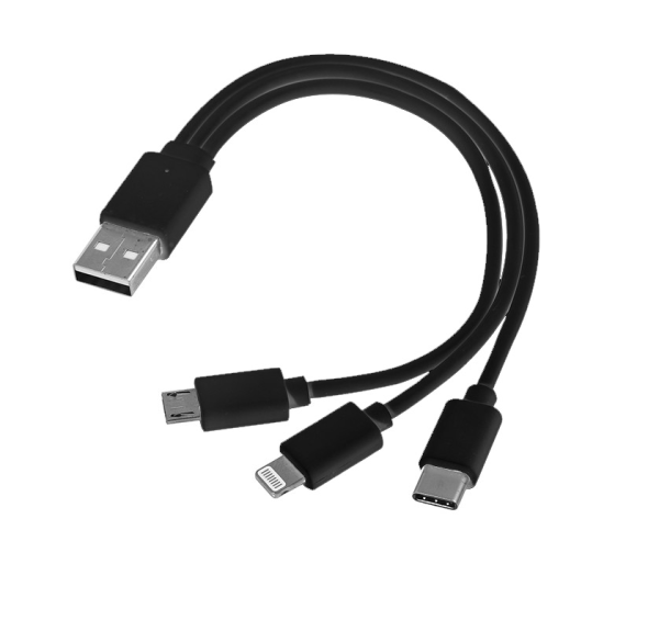 3 in 1 USB cable type c + micro USB + lightning