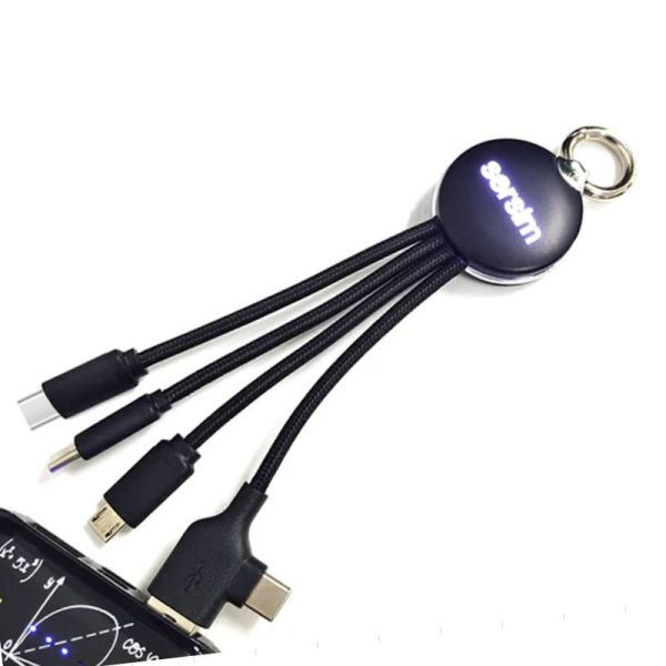 4in1 cable with enlighted logo for engraving, RXD-368