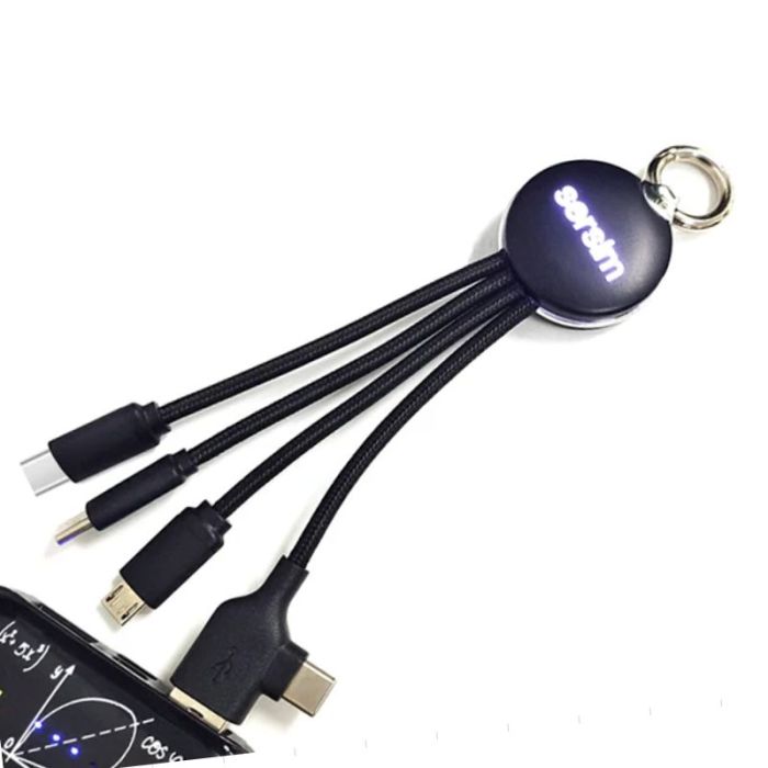 4in1 cable with enlighted logo for engraving, RXD-368
