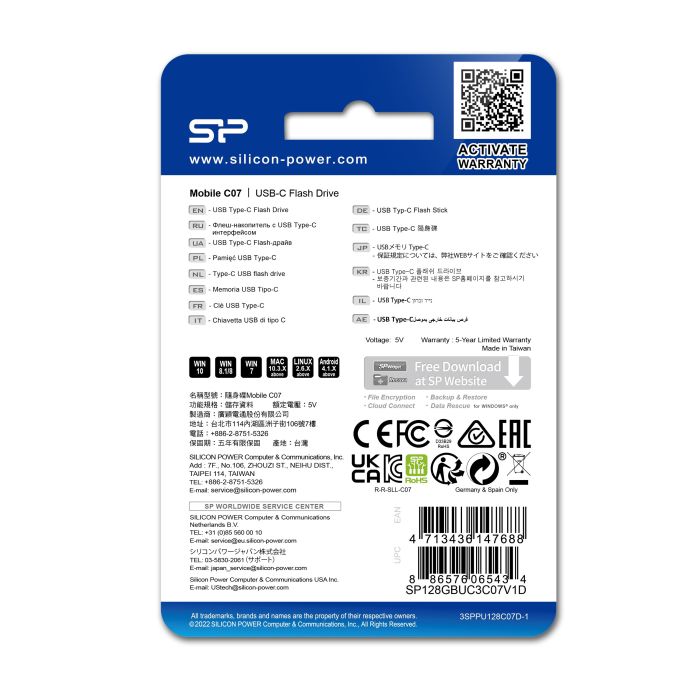 PENDRIVE SILICON POWER MOBILE - C07 3.2 64GB