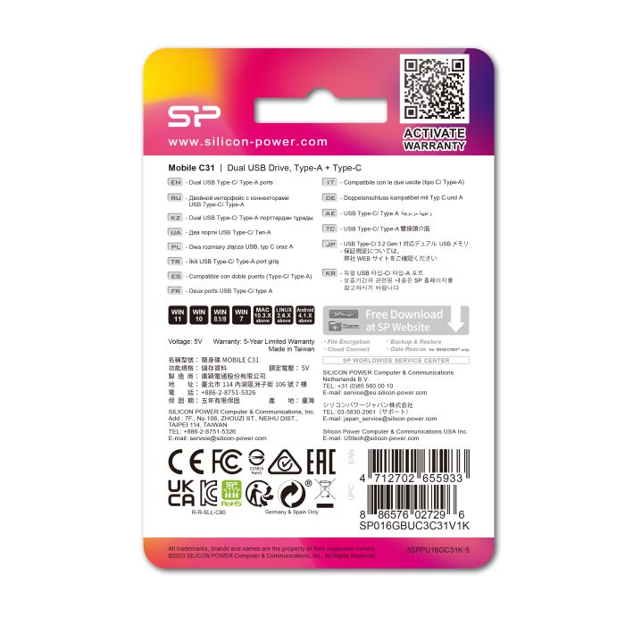 Pendrive Silicon Power Mobile C31 3.0 OTG