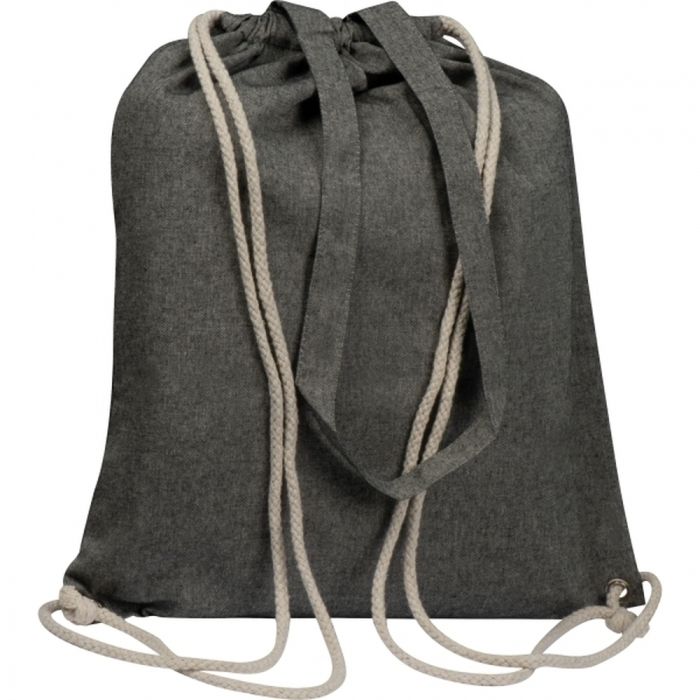Recycled cotton bag with long handles, 140 g/m2, ADDISON