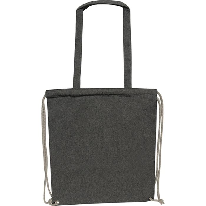 Recycled cotton bag with long handles, 140 g/m2, ADDISON