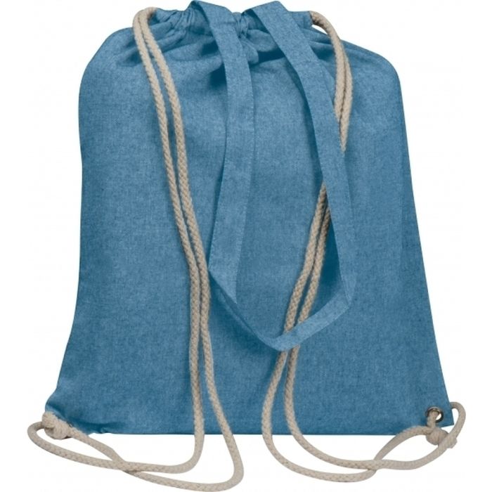 Recycled cotton bag with long handles, 140 g/m2, ADDISON