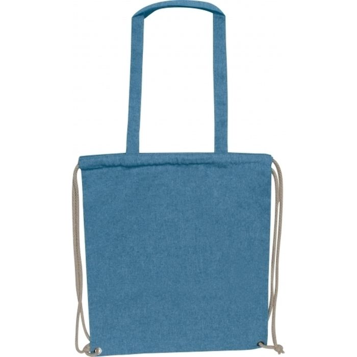 Recycled cotton bag with long handles, 140 g/m2, ADDISON