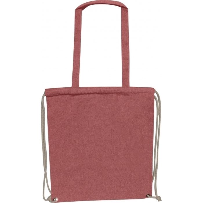 Recycled cotton bag with long handles, 140 g/m2, ADDISON