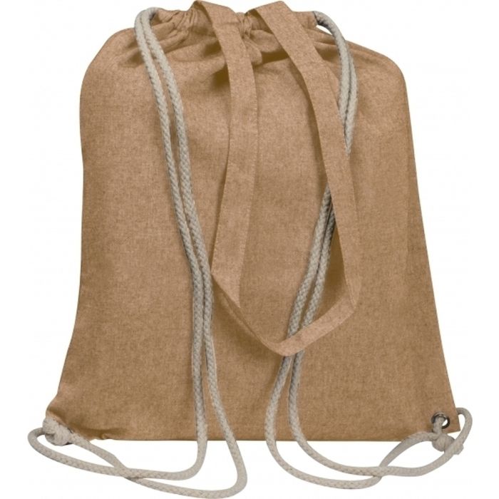Recycled cotton bag with long handles, 140 g/m2, ADDISON