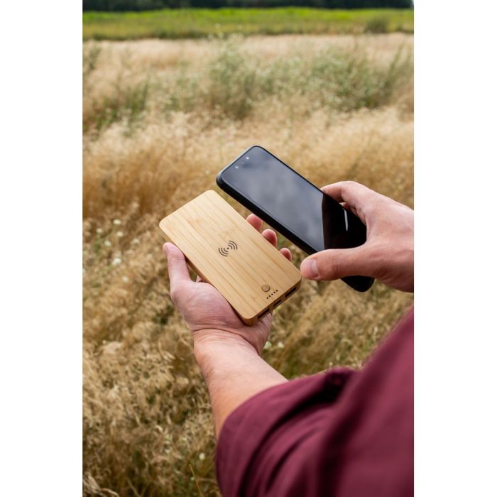 Bamboo wireless power bank 8000 mAh B'RIGHT, wireless charger 15W | Benson