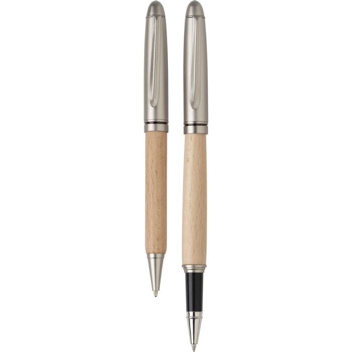 Writing set, ball pen and roller ball pen
