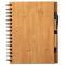 Bamboo notebook approx. A5 with ball pen
