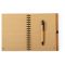 Bamboo notebook approx. A5 with ball pen
