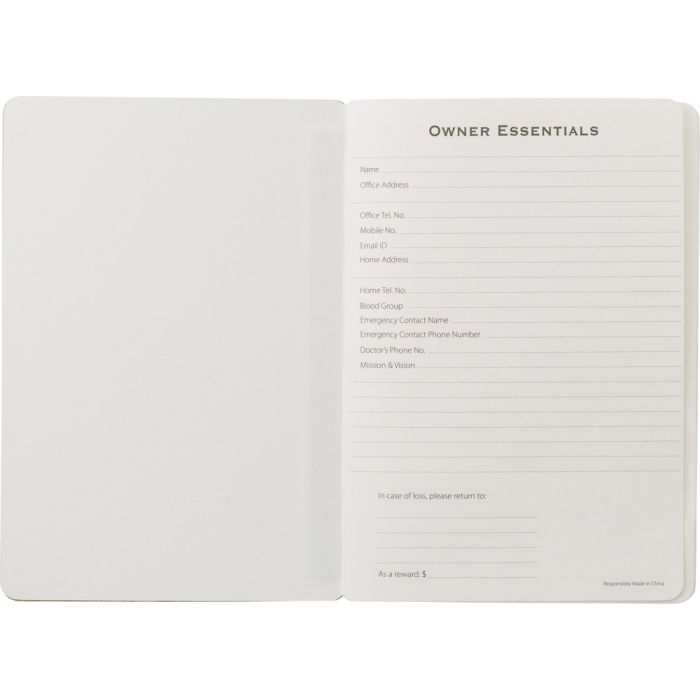 Bamboo notebook approx. B6 with ball pen