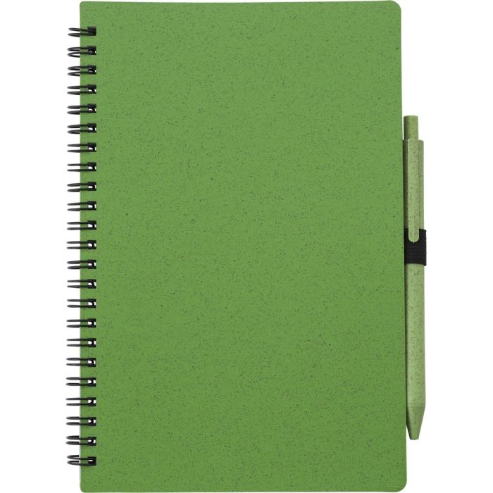 Wheat straw notebook approx. A5 with ball pen