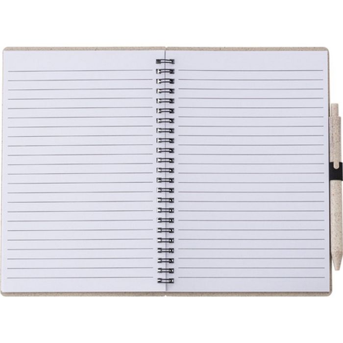 Wheat straw notebook approx. A5 with ball pen