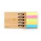 Bamboo memo holder, sticky notes
