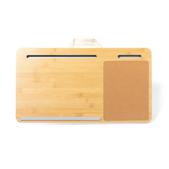 Bamboo desk organizer, laptop stand, phone stand, cork mouse pad
