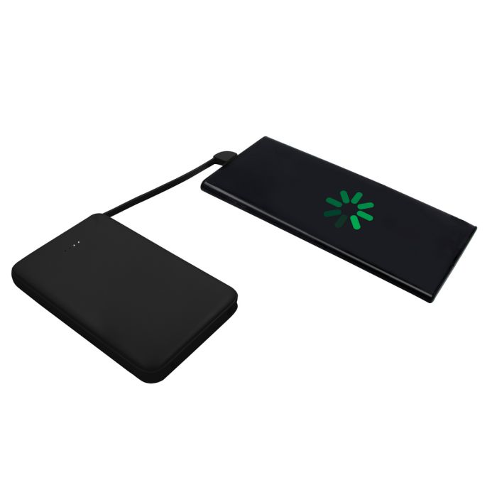 Power bank 5000 mAh with integrated cables, adapter included | Presley