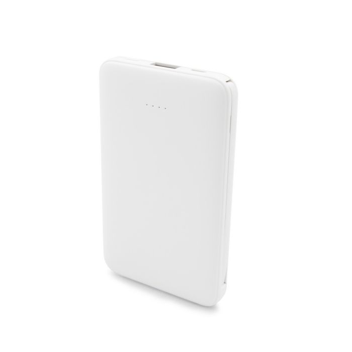 Power bank 5000 mAh with integrated cables, adapter included | Presley