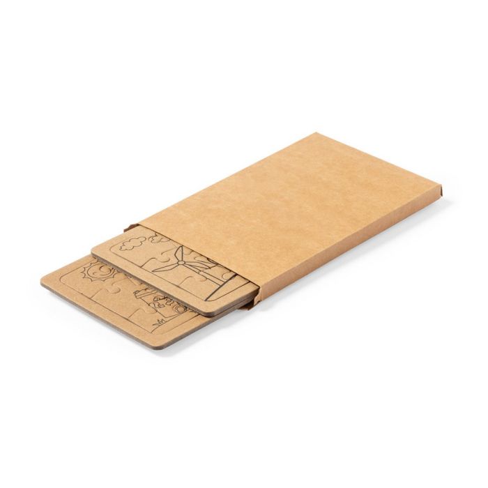 Recycled cardboard puzzle set, 2 pcs