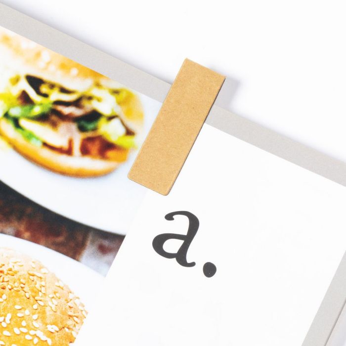 Recycled cardboard bookmark, magnetic