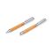 Recycled leather writing set, ball pen and roller ball pen