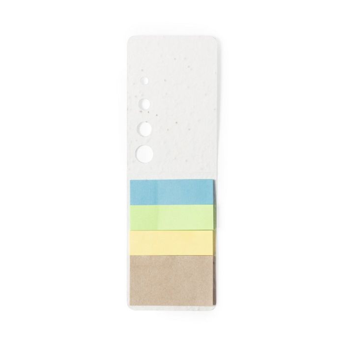 Memo holder, sticky notes, seed paper