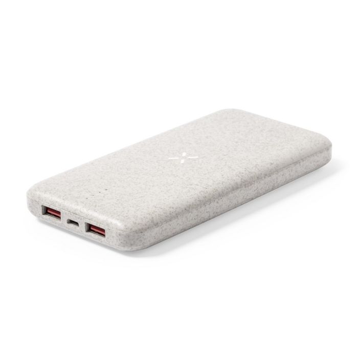 Wheat straw wireless power bank 8000 mAh, wireless charger 10W