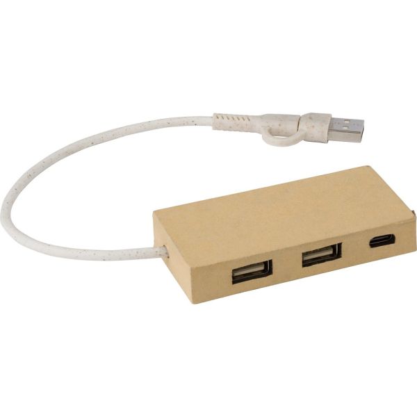 USB 2.0 hub made of recycled paper
