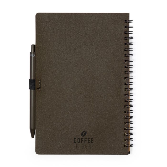 Coffee fibre notebook A5 with ball pen