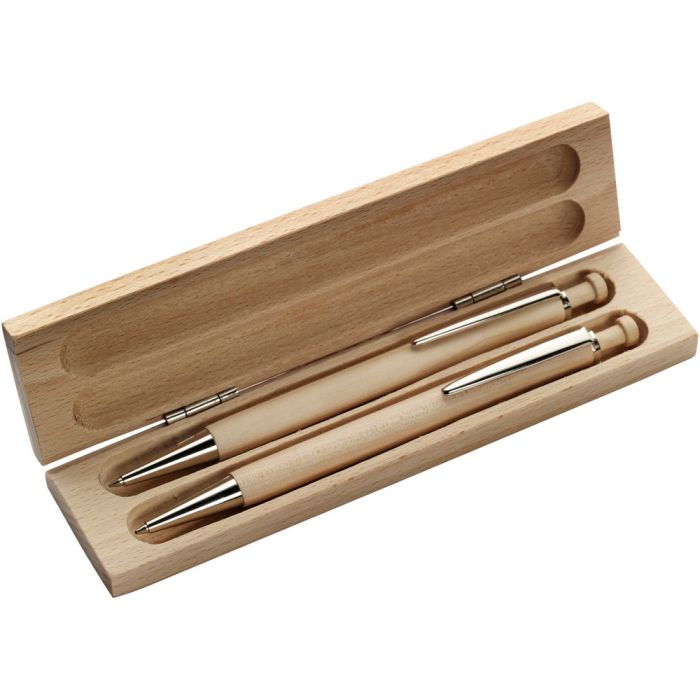 Writing set, ball pen and mechanical pencil