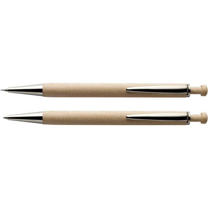 Writing set, ball pen and mechanical pencil