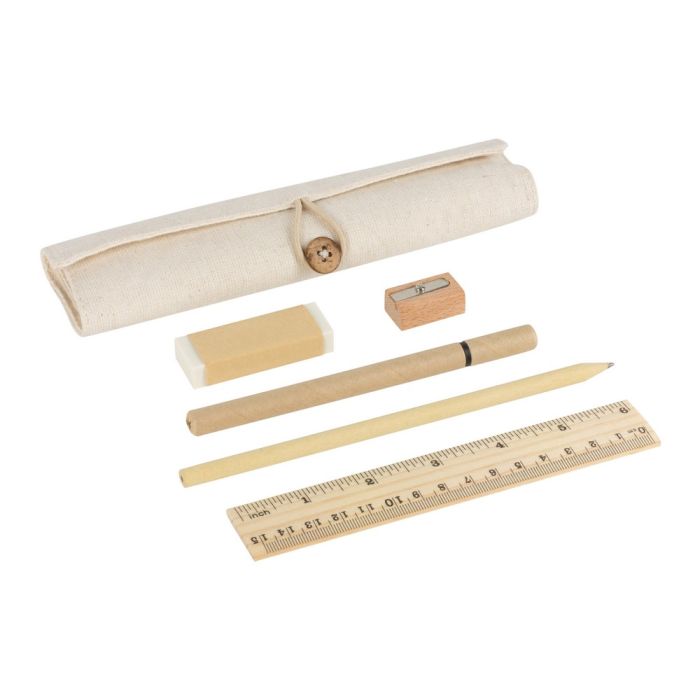 School set, pencil case, pencil, ball pen, ruler, eraser and pencil sharpener | Lauren