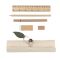School set, pencil case, pencil, ball pen, ruler, eraser and pencil sharpener | Lauren