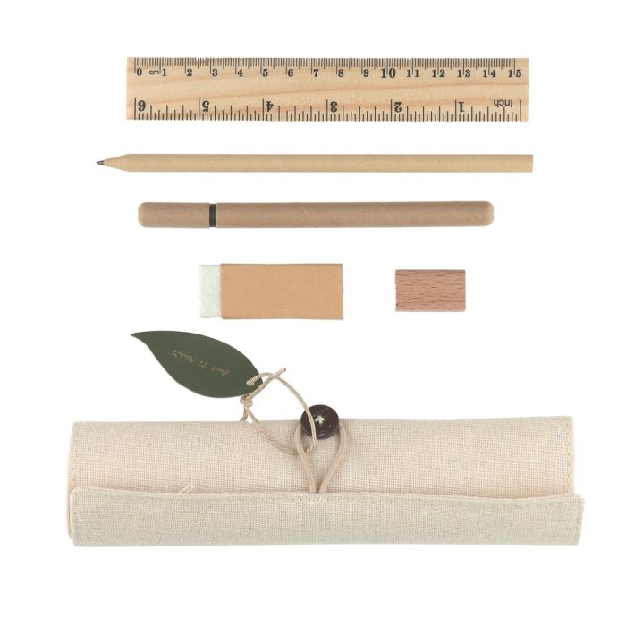 School set, pencil case, pencil, ball pen, ruler, eraser and pencil sharpener | Lauren