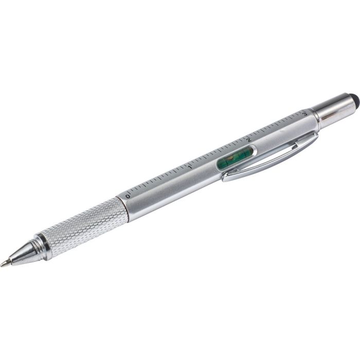 Multifunctional ball pen, ruler, spirit level, touch pen