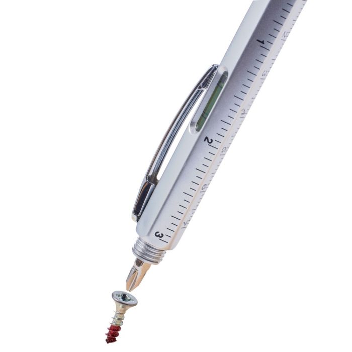 Multifunctional ball pen, ruler, spirit level, touch pen