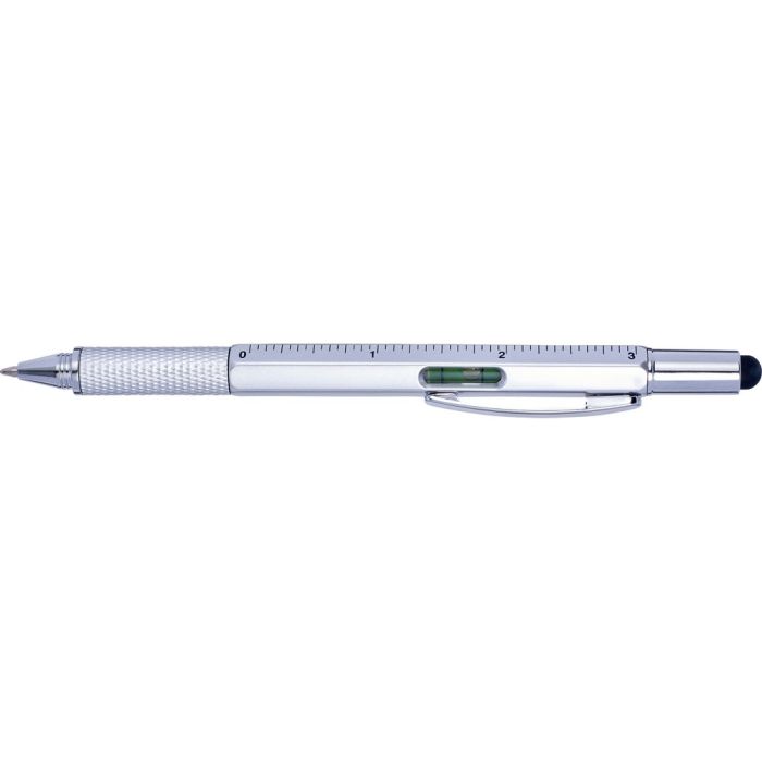 Multifunctional ball pen, ruler, spirit level, touch pen