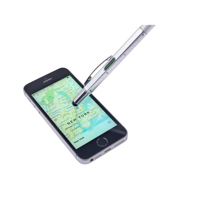 Multifunctional ball pen, ruler, spirit level, touch pen