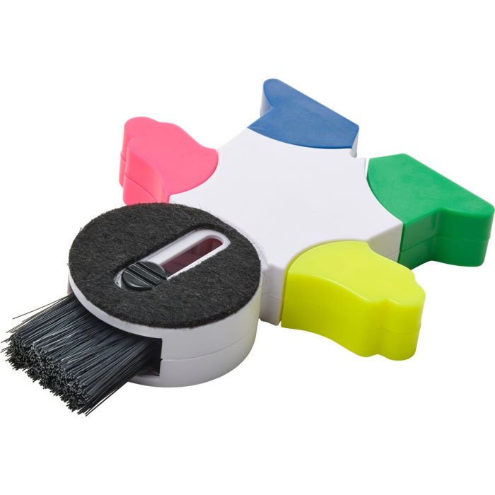 Highlighter "man", screen cleaner, keypad brush