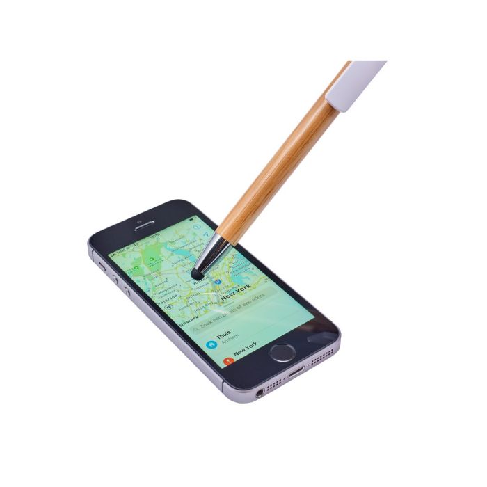 Bamboo ball pen, touch pen, phone stand